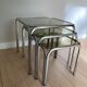 Tables gigogne en verre années 70
