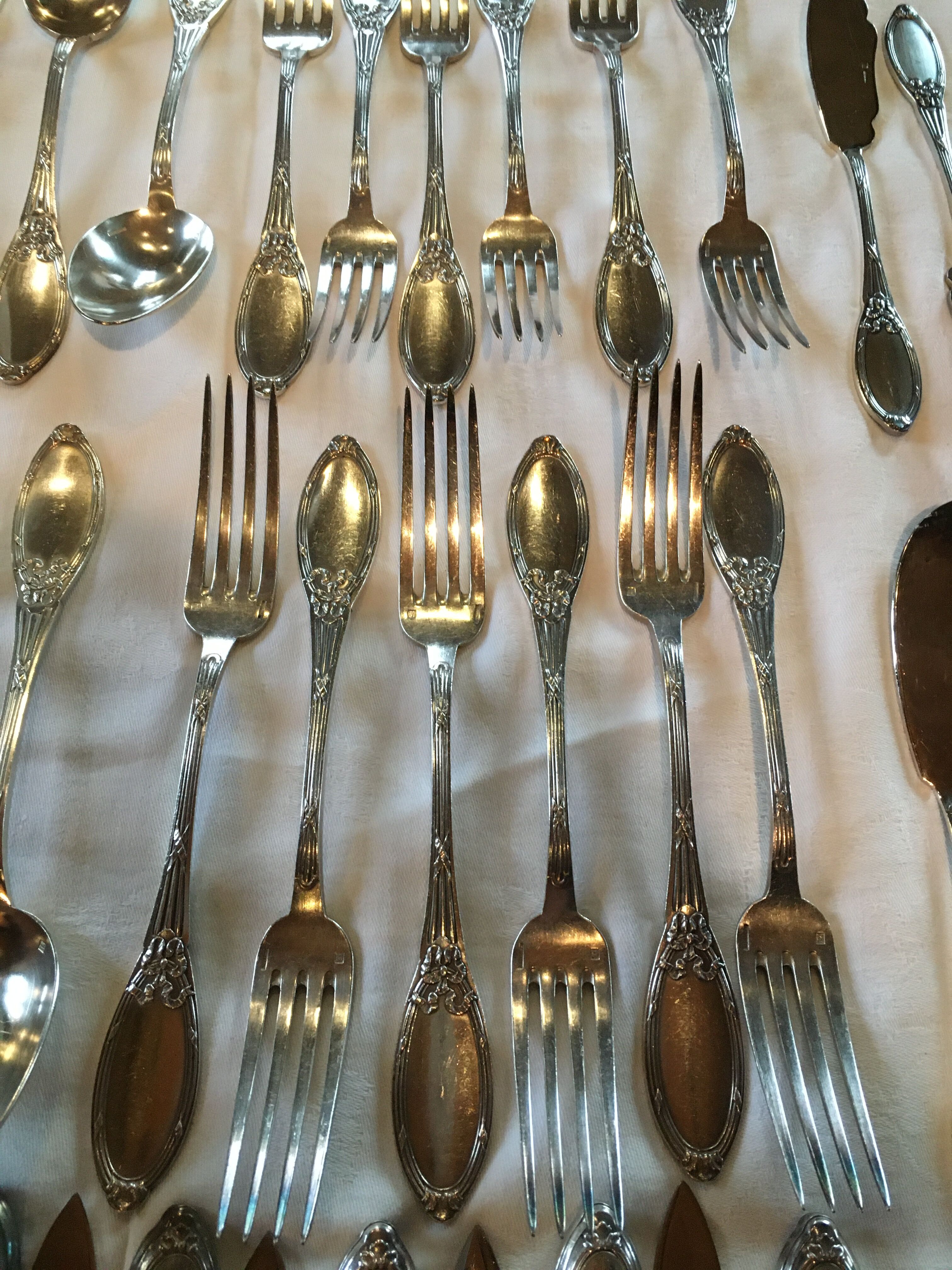 Cutlery housewife 12 people Boulenger Louis XVI