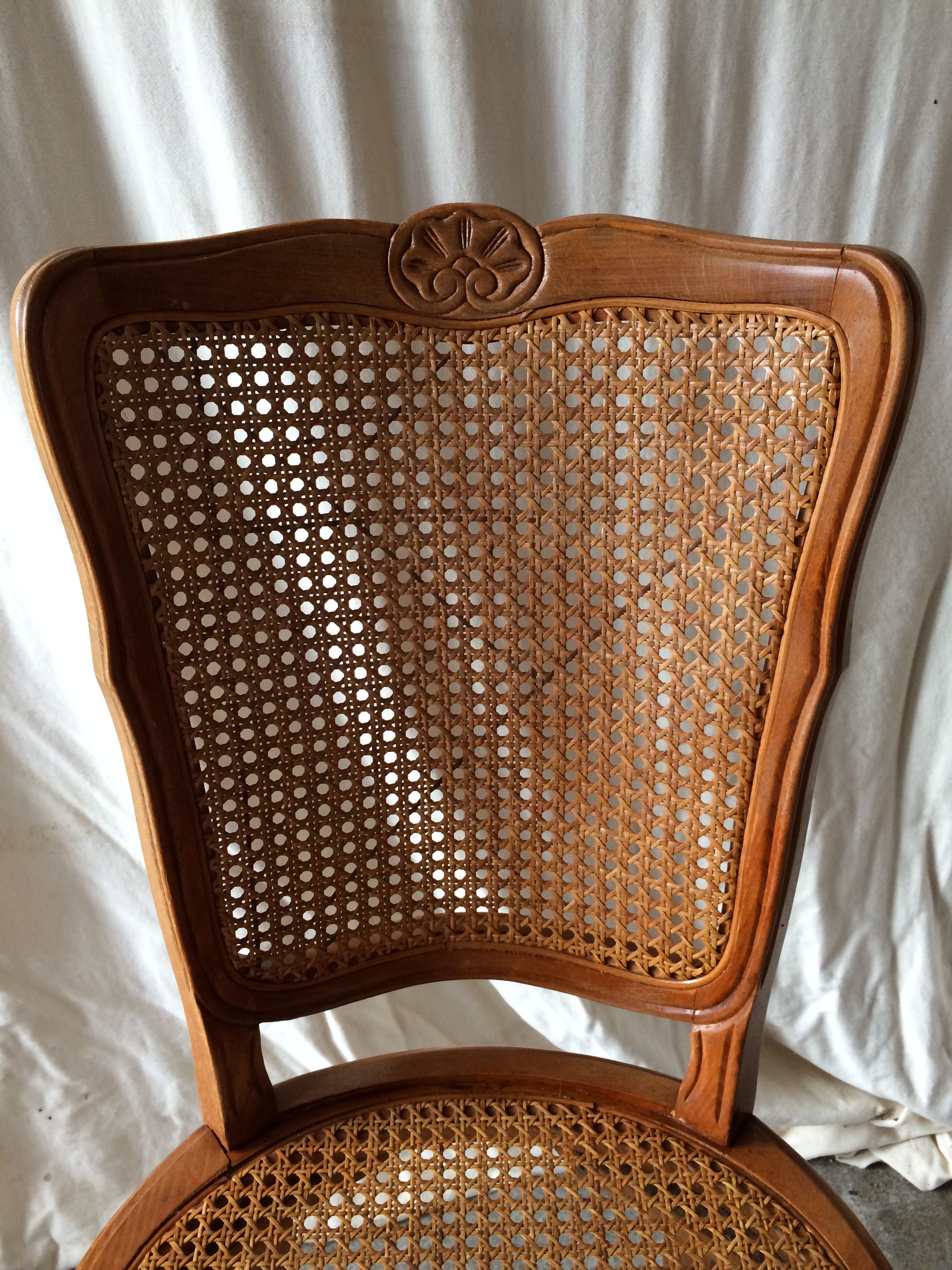 Series of 8 Chairs Style LOUIS XV Wood - Assise - Vintage Cannés File
