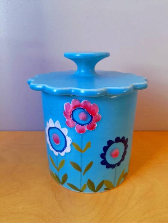 Italian ceramic box, 1970