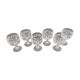 Set of 6 wine glasses on feet decoration grapes and vine shoot