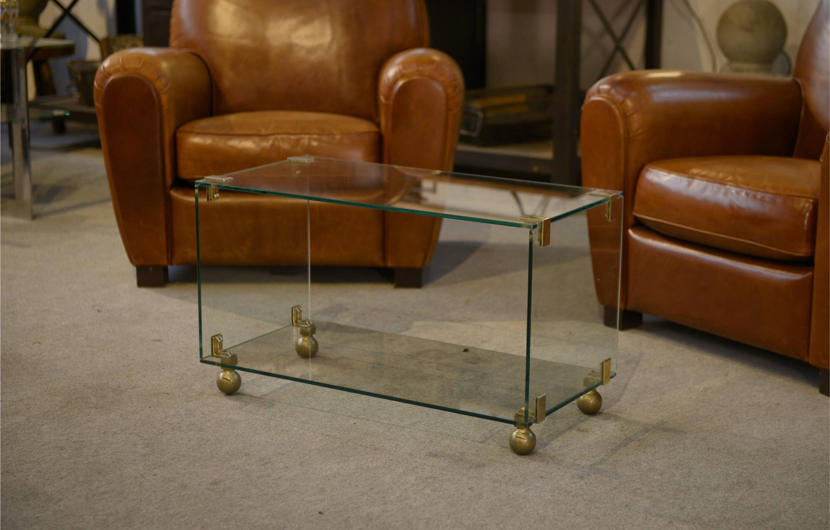 Glass coffee table by Roche Bobois 1960s