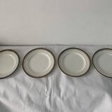 8 dessert plates in golden porcelain and saint Amand Ceranord