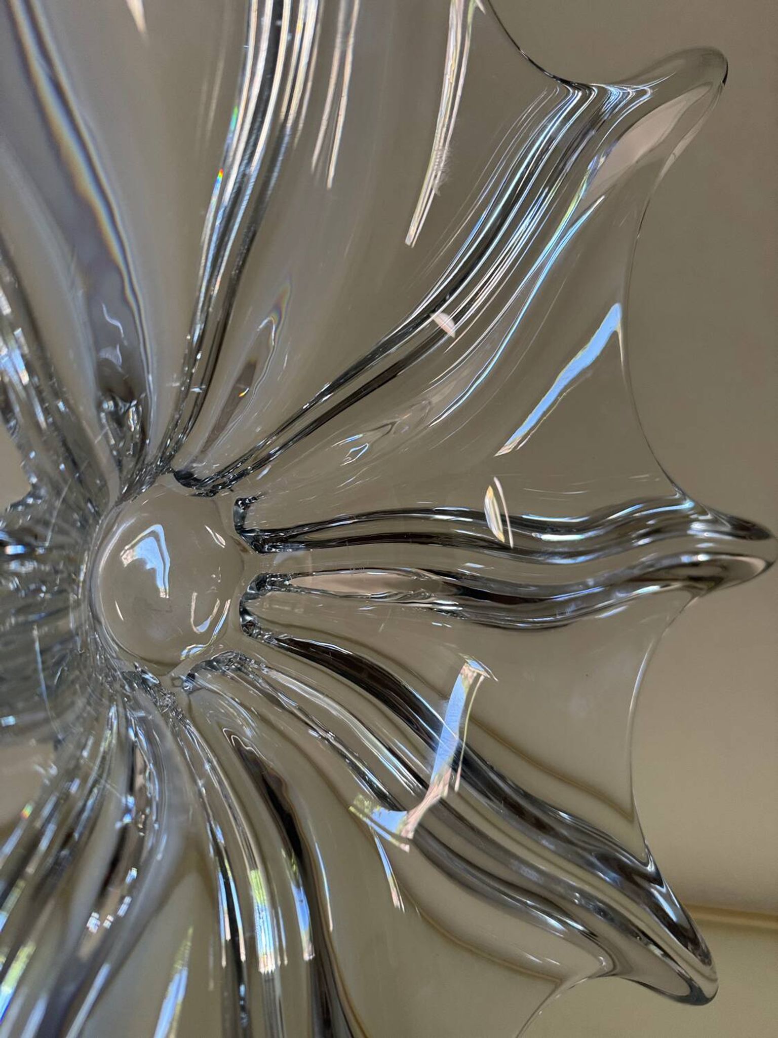 Coupe étoile en cristal de Vannes, années 60