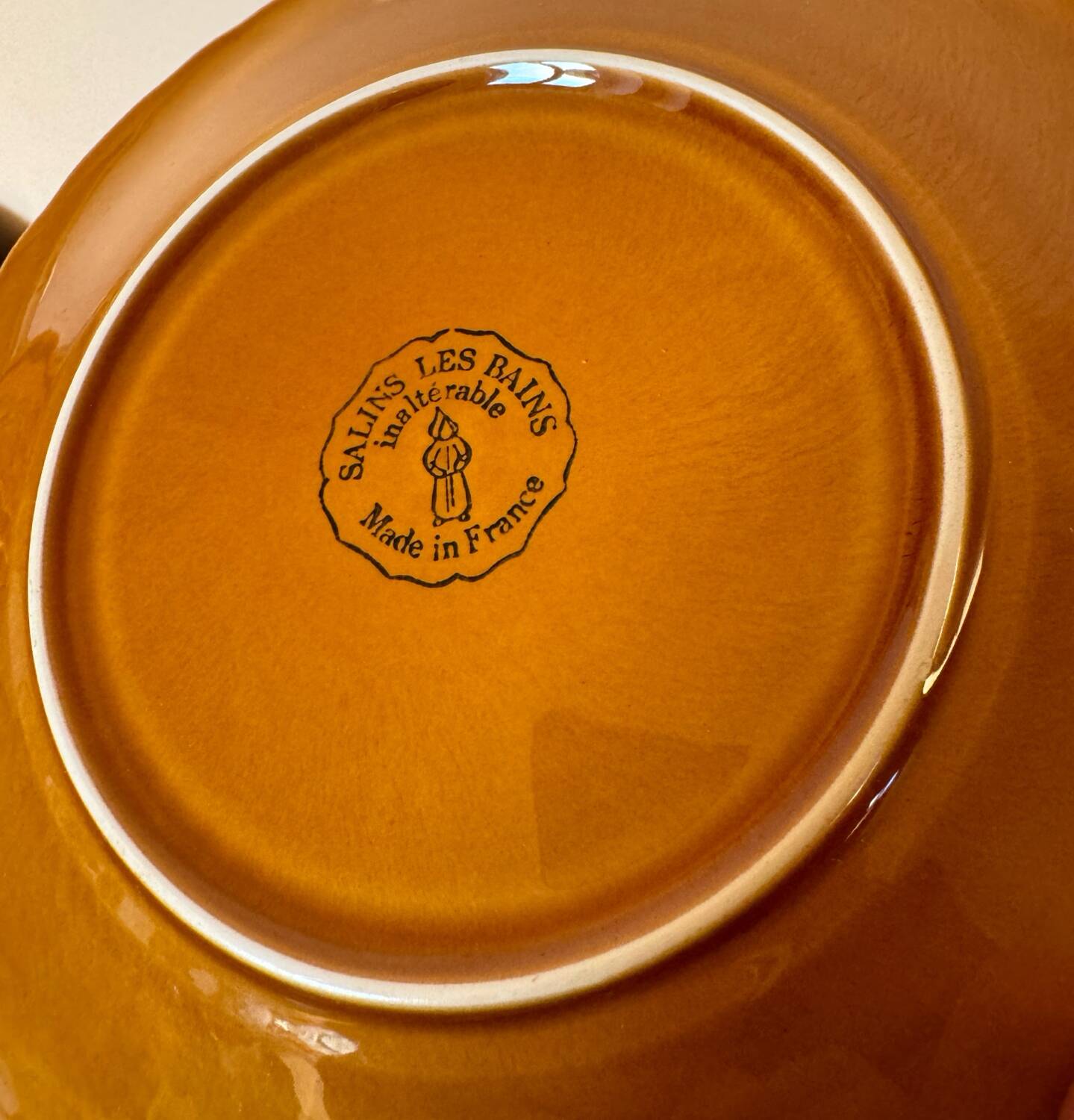 Old barbotine dessert service