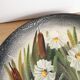 Vintage Hand-Painted Clay Plates: 1970s Yugoslavian Floral Wall Decor