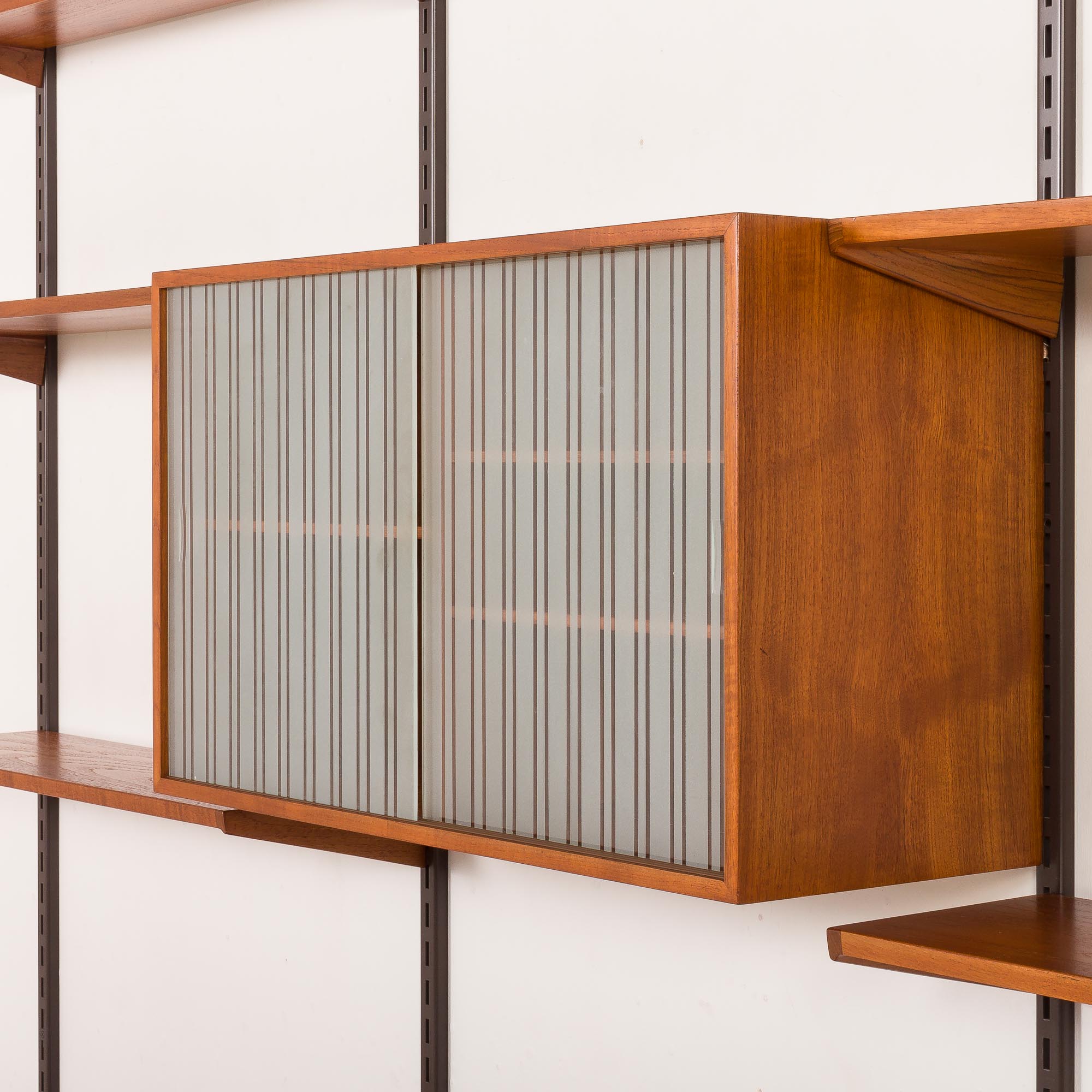 Kai Kristiansen shelving unit in teak by FM Mobler, Denmark, 1960s