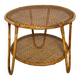 Table basse en rotin 1960