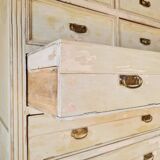 Craft furniture haberdashery - tall patinated chest of drawers - XXL chest of drawers