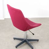 Pink Shell Swivel Chair by Niko Kralj for Stol Kamnik, 1970s