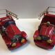 Collector toys duo of old miniature fire trucks 1930