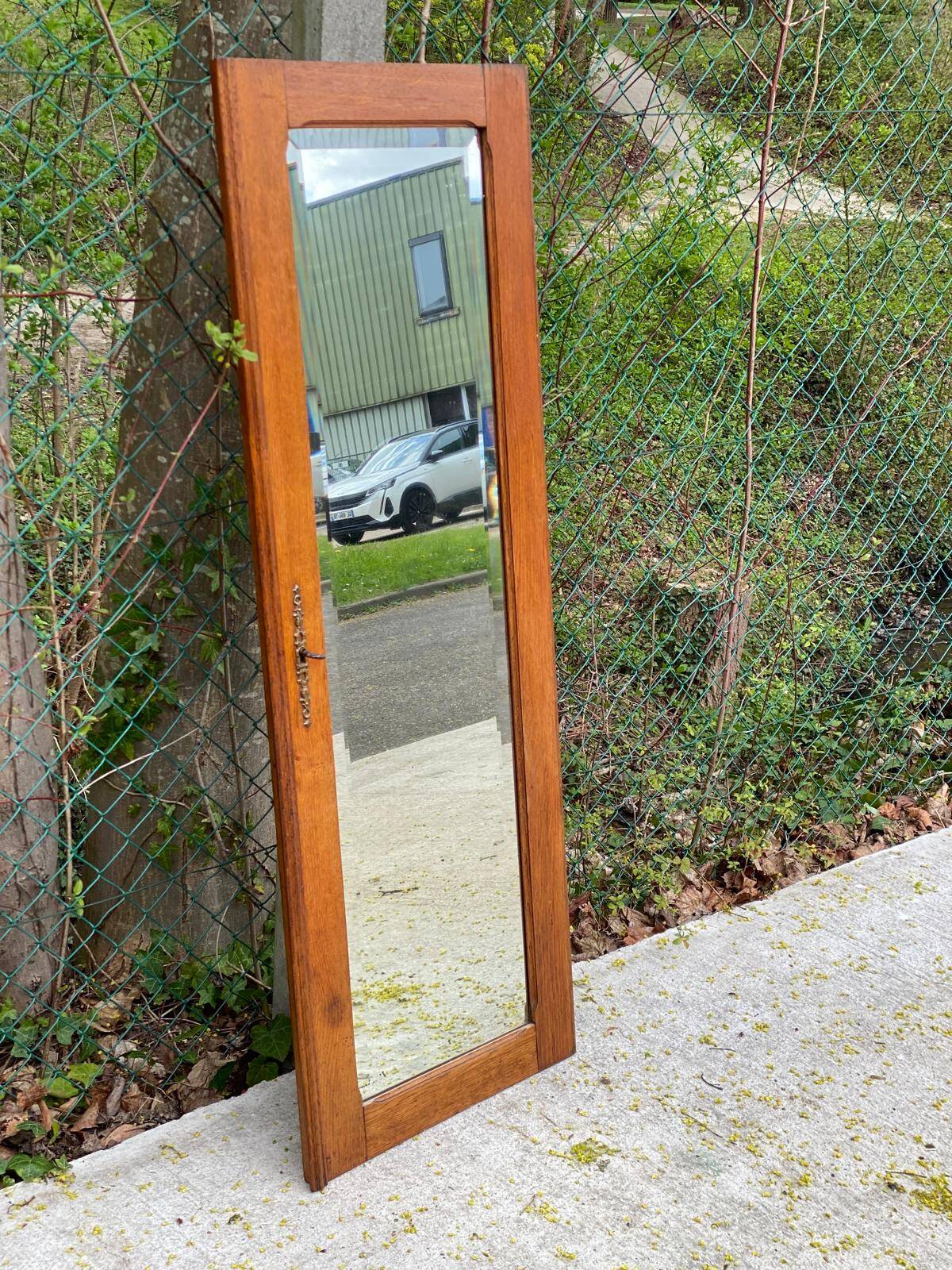 Vintage oak mirror 48x133cm