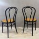 Pair of bentwood chairs, Vienna straw seat by Thonet for Herbatschek, 1960s Poland