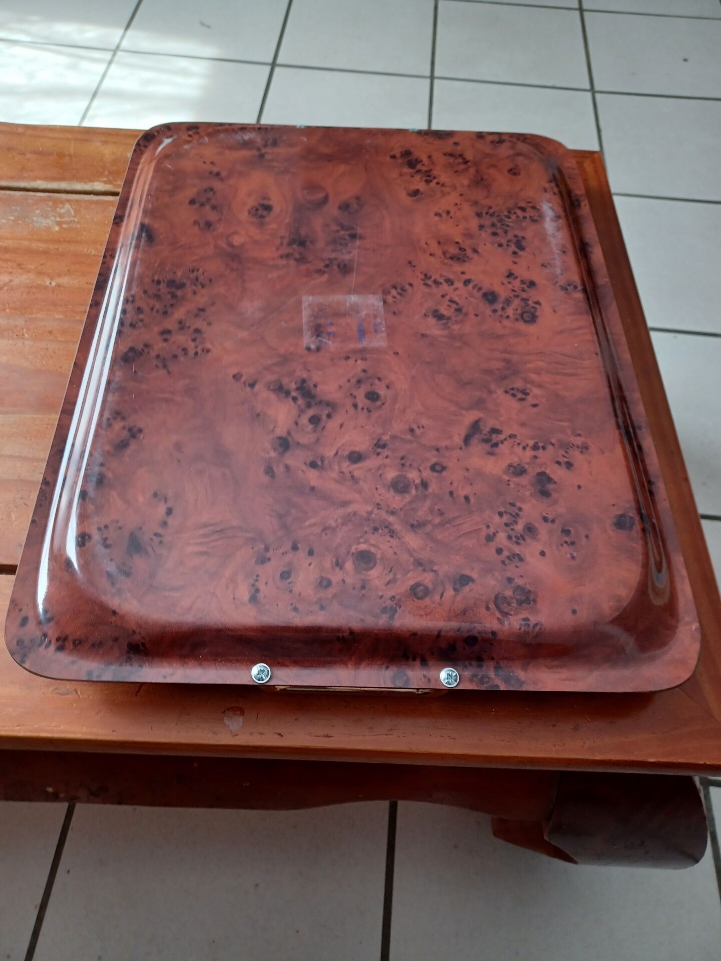 Plateau de service avec anses vintage