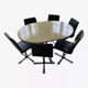 Table formica 1968 et 6 chaises