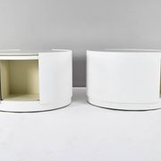 Set of Two Eugenio Gerli Tavolino container girevole T128 Revolver Italy 1969