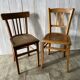Set of 4 mismatched bistro chairs