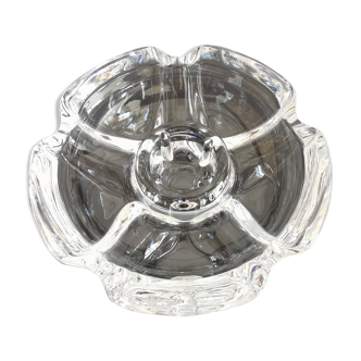 Bougeoir vintage floriforme "Lude" cristal d'Arques