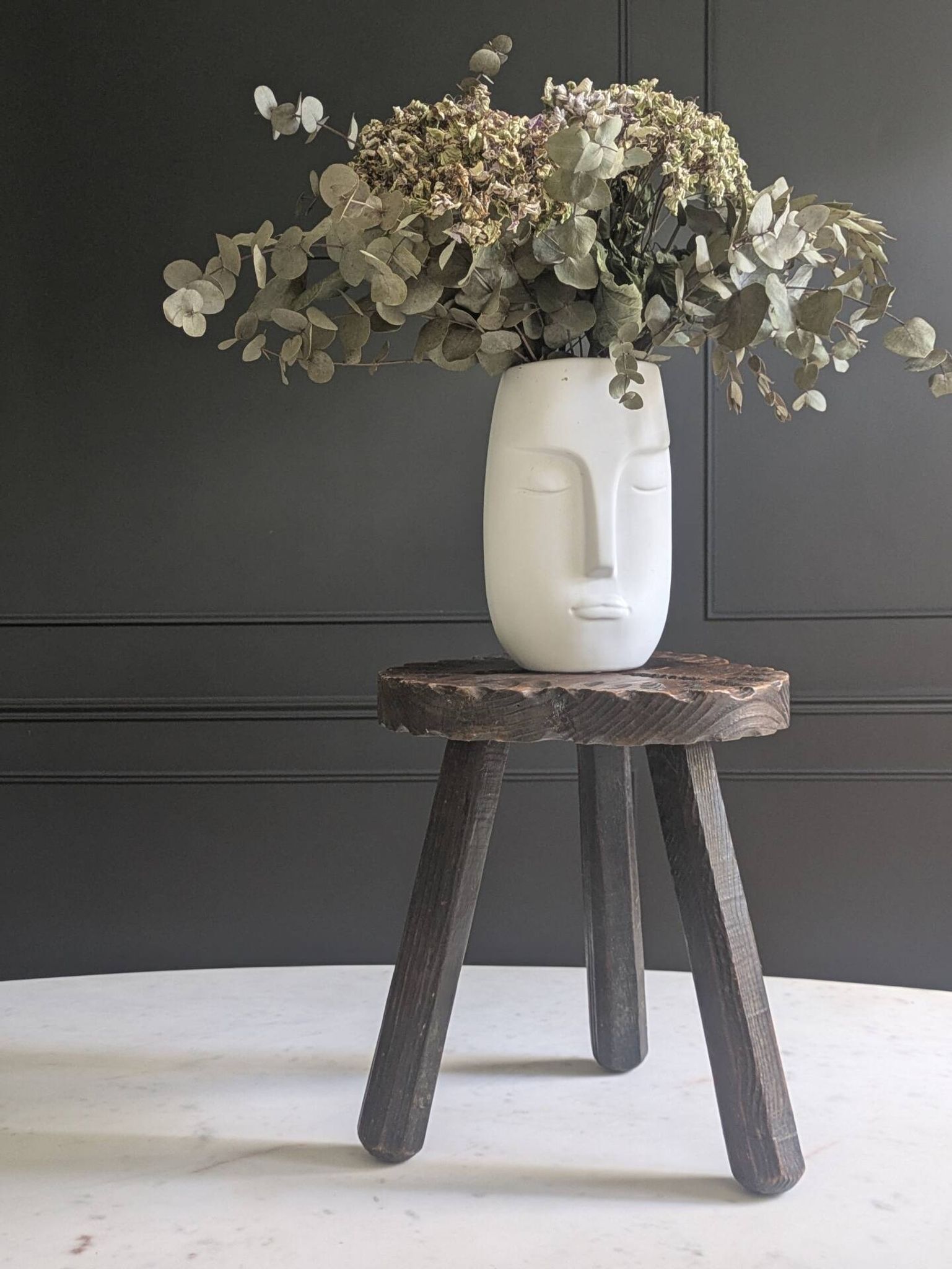 Brutalist tripod stool