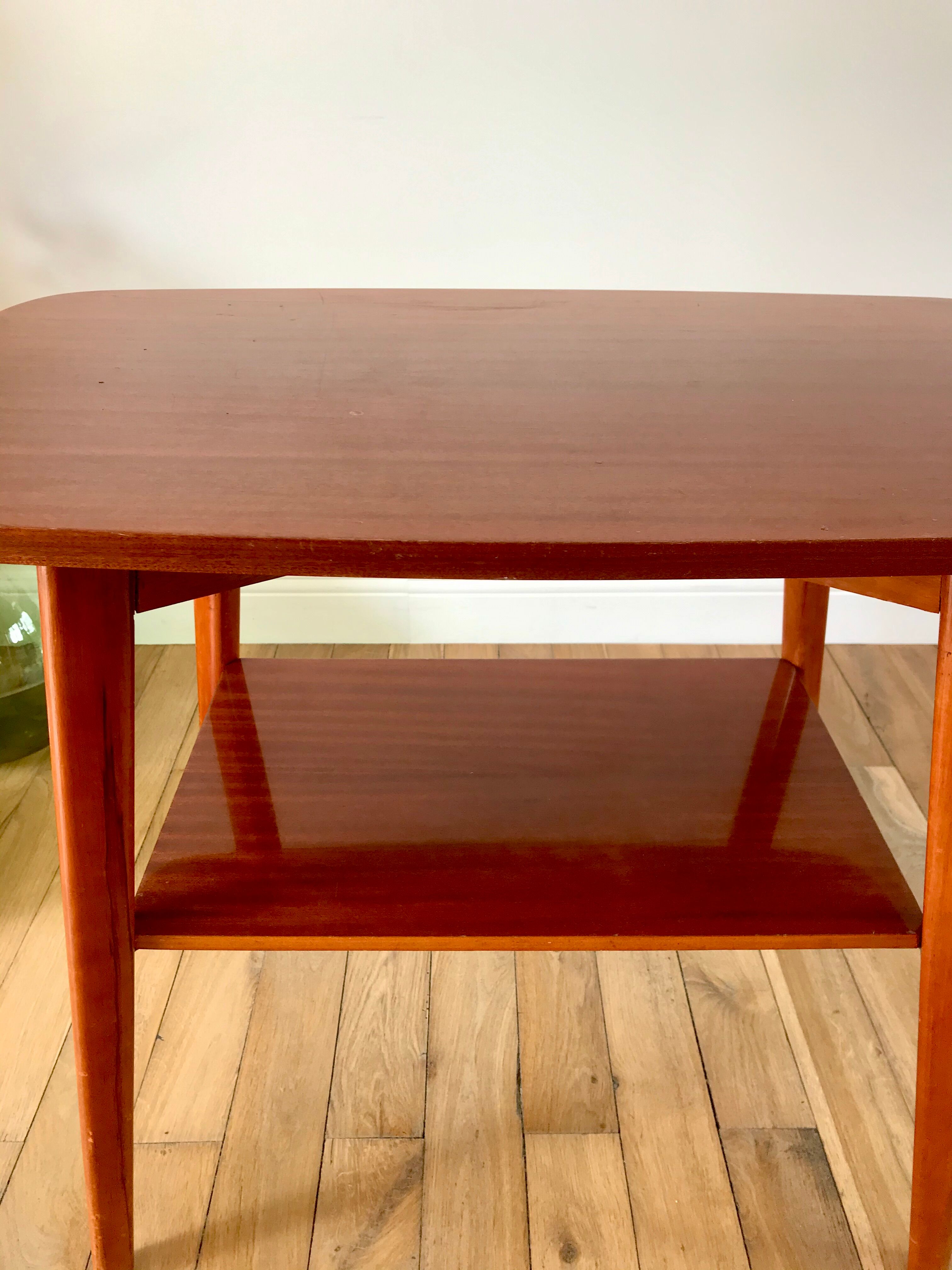 Table console in beech wood 50s