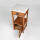 French Art Deco bedside table with a Carrara marble top, circa 1920.