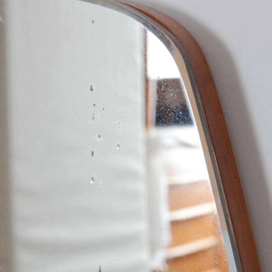 Vintage wooden mirror from the 1960s