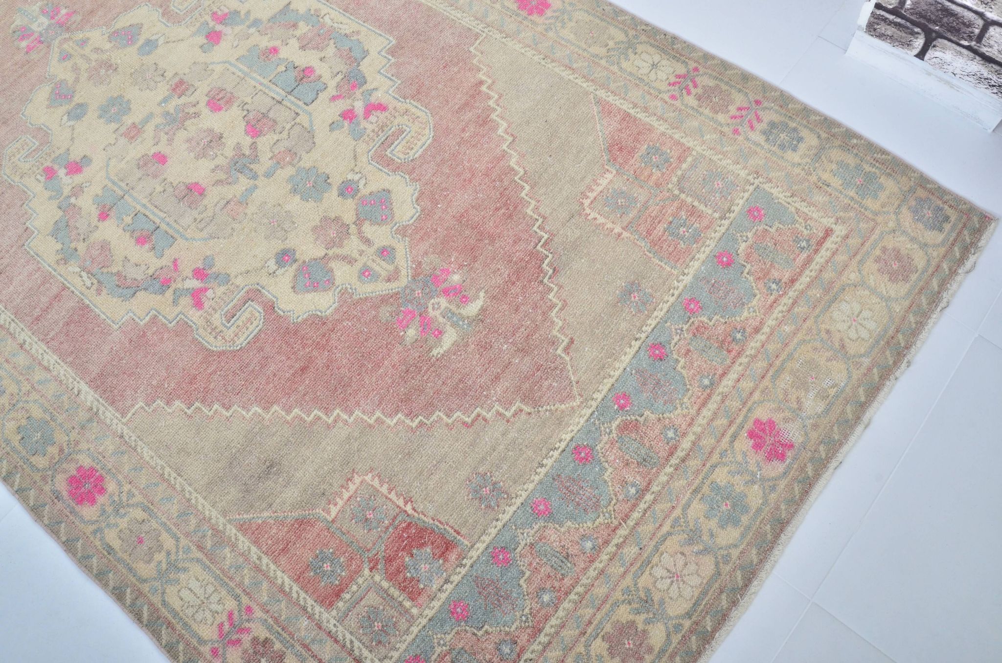Tapis turc vintage Oushak sku 3308
