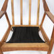 Fauteuil en chêne et rembourré de tissu rouge, conçu par H. Brockmann Pedersen, années 1960