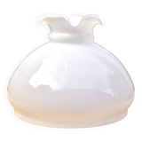 Large vintage lampshade in white opaline