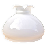 Large vintage lampshade in white opaline
