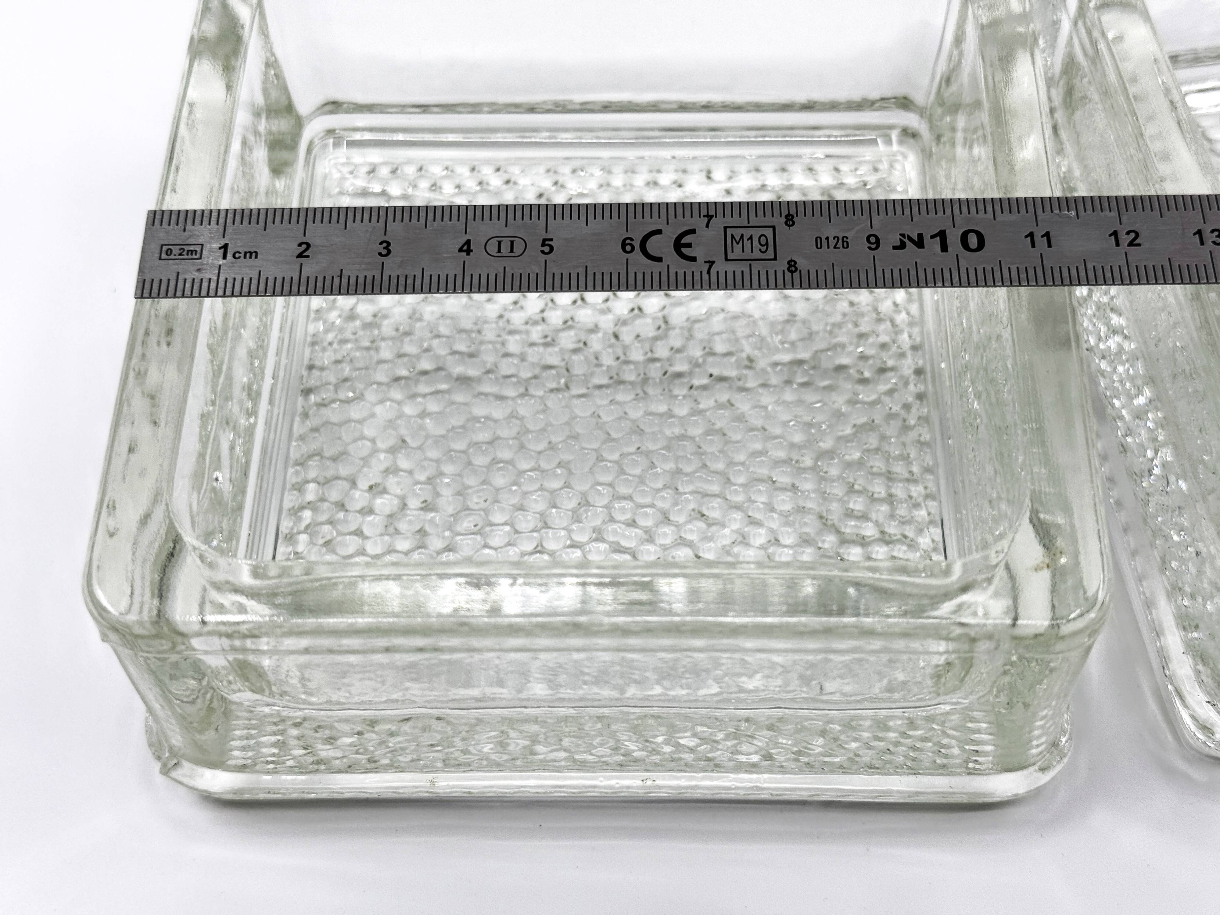 2 Pocket emptiers/ashtrays/paperweights • Lumax • Saint-Gobain • 1950