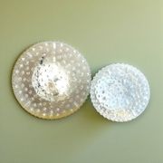 Applique murale encastrée en verre rond par paire