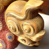 Okimono 19th Kutani lion Shishi /Japan