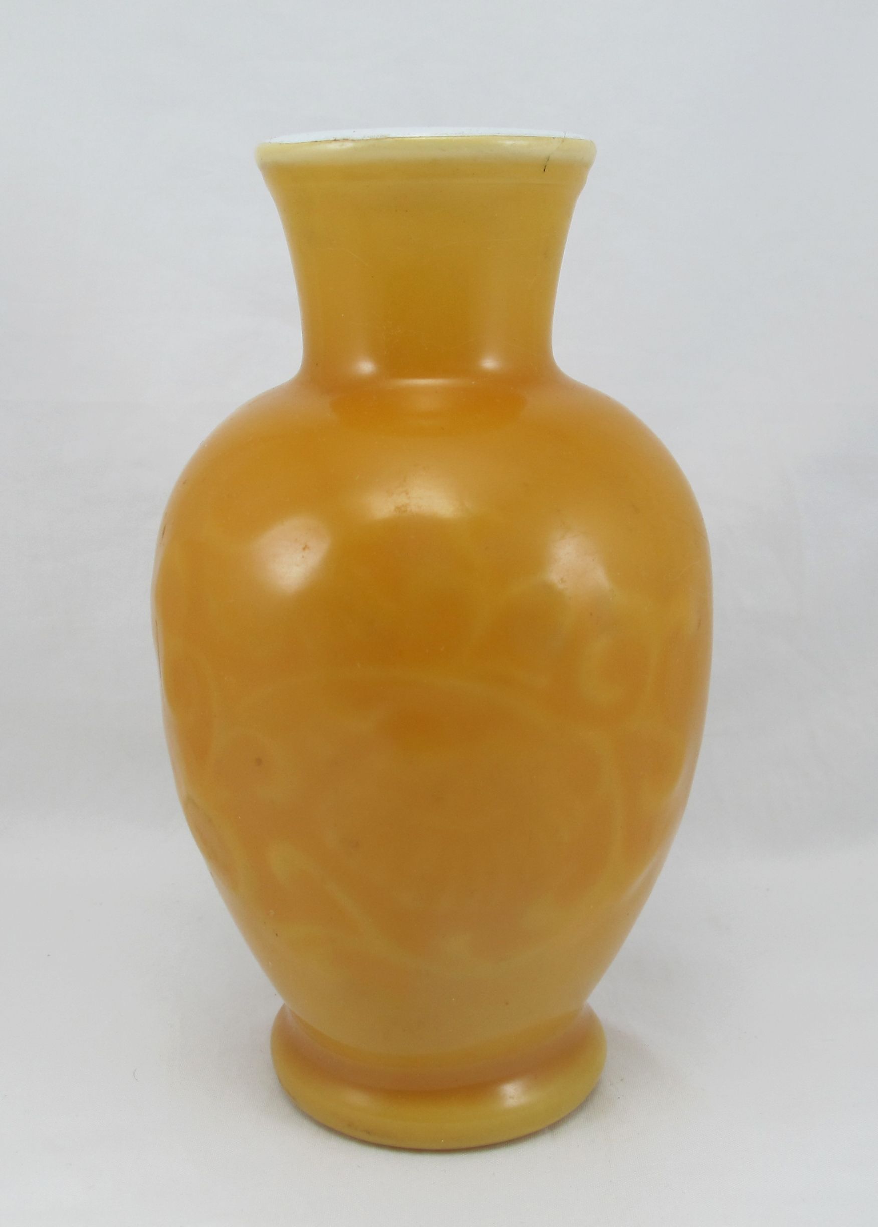 pair of small vases in hard stone carved Chinese China