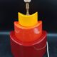 Kotska lamp model Gibus tricolor 1980 Memphis style Sun tangerine pepper
