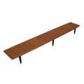 Danish teak sideboard in low architectural form, Scandinavian Modern design, 1970s