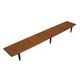 Danish teak sideboard in low architectural form, Scandinavian Modern design, 1970s