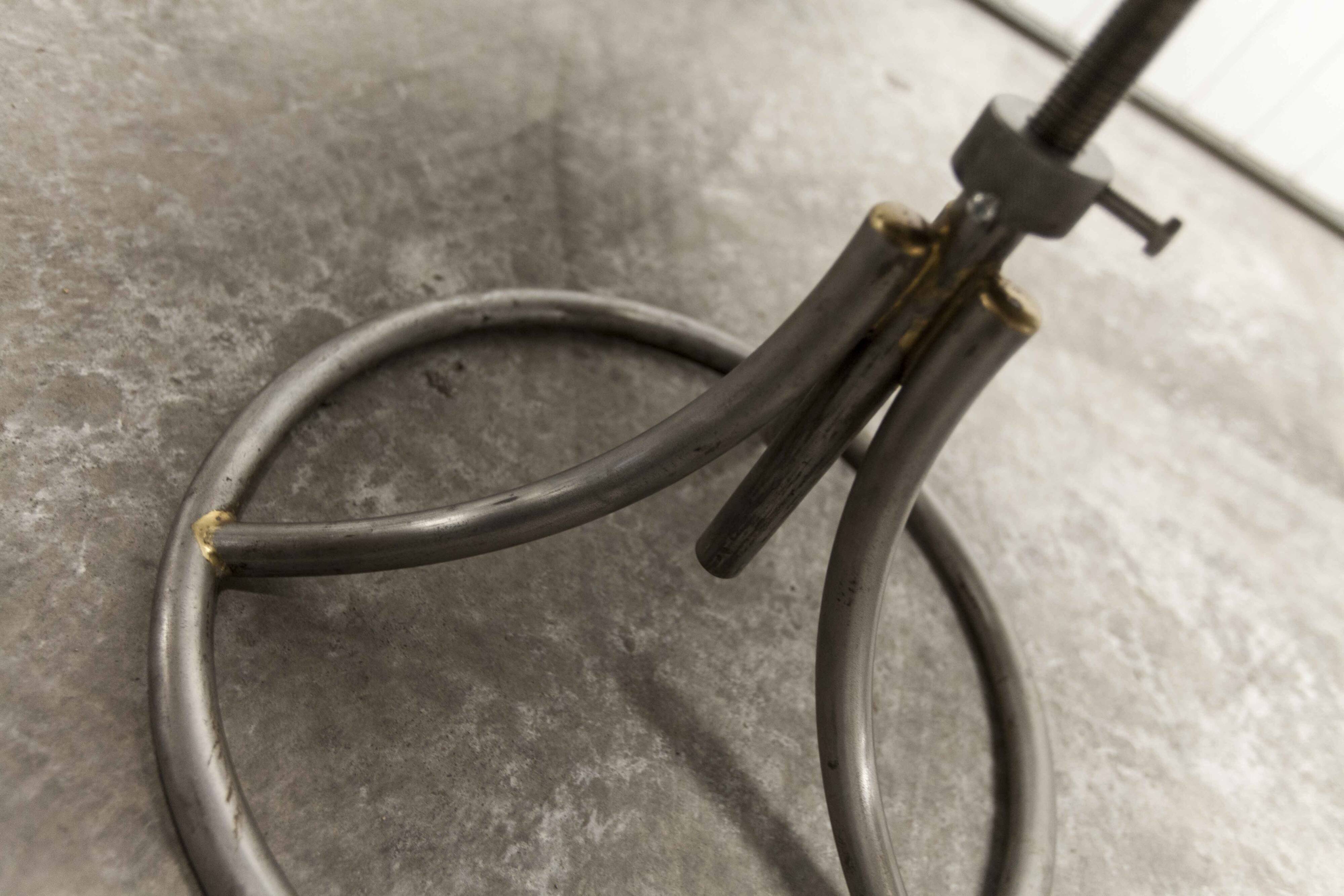 Pair of French Army telegraph operator's swivel chairs, new leather