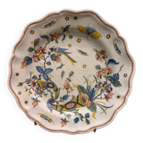 Plat rond faïence Rouen
