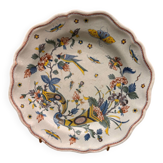Rouen earthenware round dish