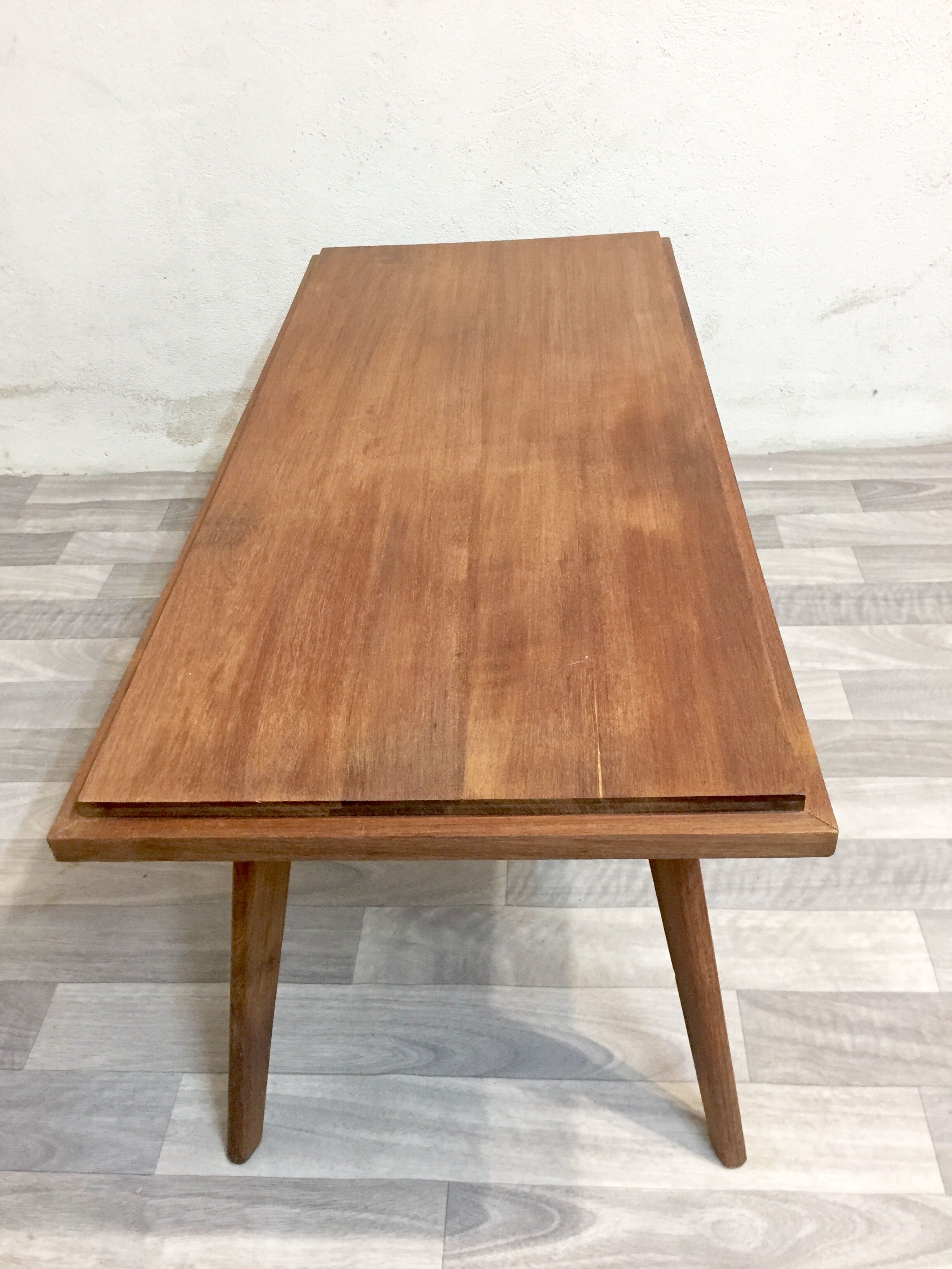 Table basse pieds compas vintage 1960