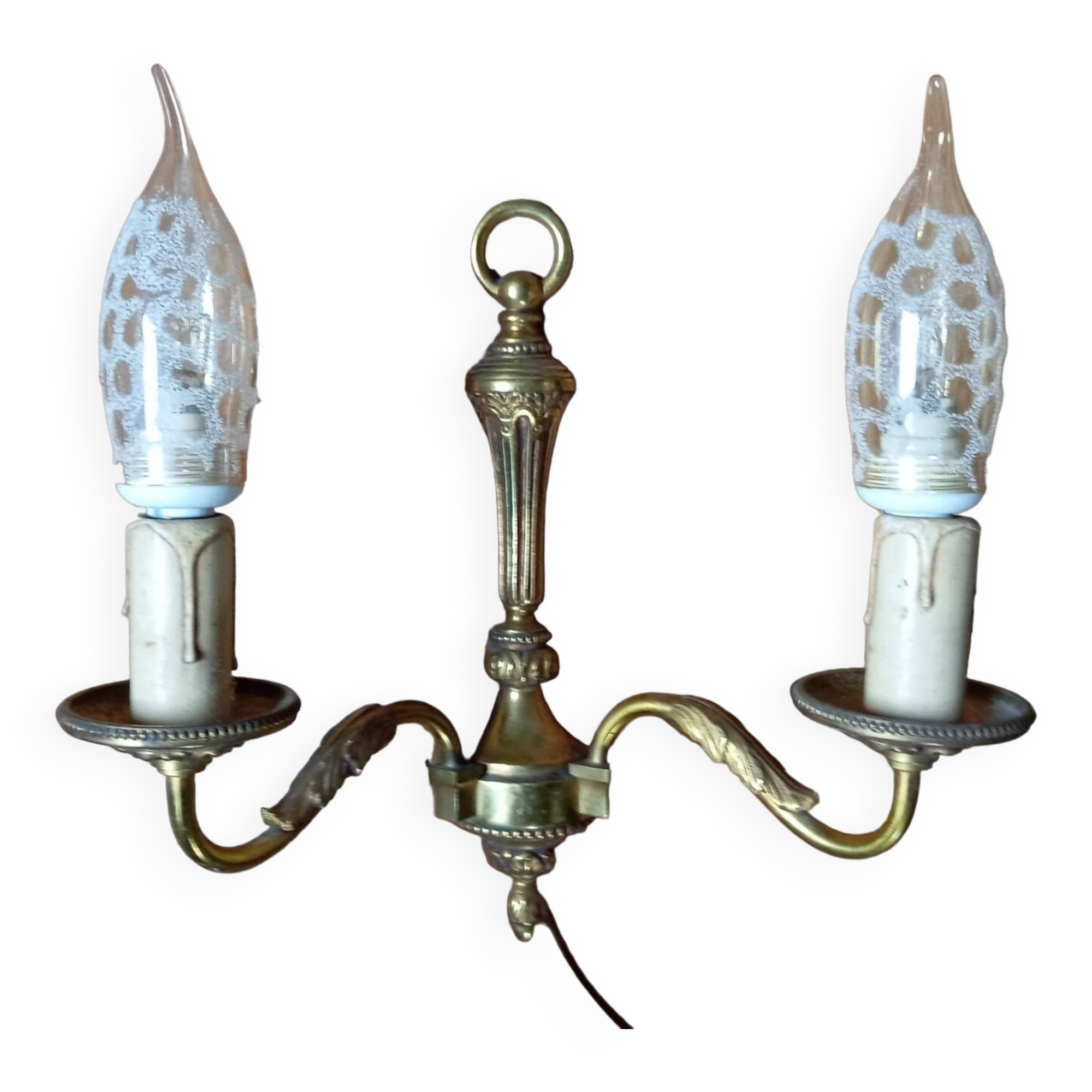 Applique double en bronze, style louis XVI