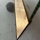 Hexagonal coffee table on wheels in glass and brass by Galloti & Radice, Italy 1970