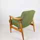 Vintage armchair GFM 300-202 designed by J. Kedziorek, 1970s loft style, green boucle - 2 pieces available.