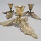 Trio of brass candle holders décor holly