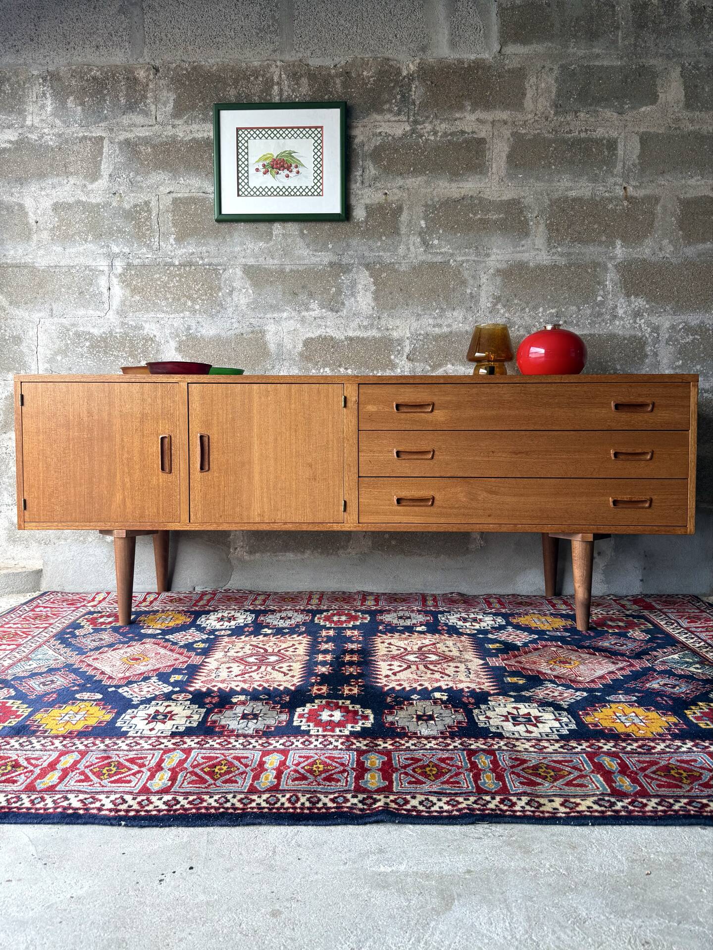 Enfilade scandinave vintage en teck, 1970
