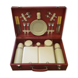 Former vintage picnic suitcase in the 1960s
