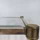 Italian style metal and plexiglass side table circa 1980