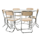 Italian chrome dining set, 7-piece set