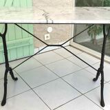 Marble and cast iron bistro table